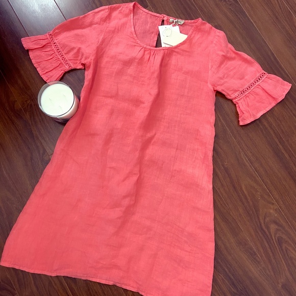 Linen Shirt Dress - Picture 1 of 2